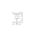 Ver imagem 2 de Cabide Duplo Reto Quada Niquel Escovado - Crismoe