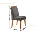 Ver imagem 5 de Conjunto Sala de Jantar Mesa Liz 120cm com Vidro Canto Reto e 4 Cadeiras Athenas Moderna