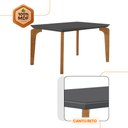 Ver imagem 4 de Conjunto Sala de Jantar Mesa Liz 120cm com Vidro Canto Reto e 4 Cadeiras Athenas Moderna