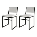 Ver imagem 1 de Kit 2 Cadeiras de Jantar Industrial Isa Assento Corino Branco