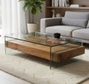 Ver imagem 3 de Mesa de Centro Paris em Vidro Rustica Gigante
