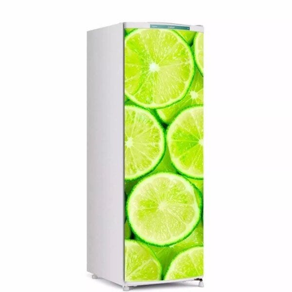 Adesivo decorativo Para Geladeira Porta (1 pç) Limões Cortados - 1,50x0,60cm - 1