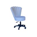 Ver imagem 1 de Cadeira Mocho Pétala Regulagem de Altura Veludo Bege - In9 Decor