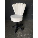 Ver imagem 2 de Cadeira Mocho Pétala Regulagem de Altura Veludo Bege - In9 Decor