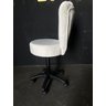 Cadeira Mocho Pétala Regulagem de Altura Veludo Bege - In9 Decor - 3