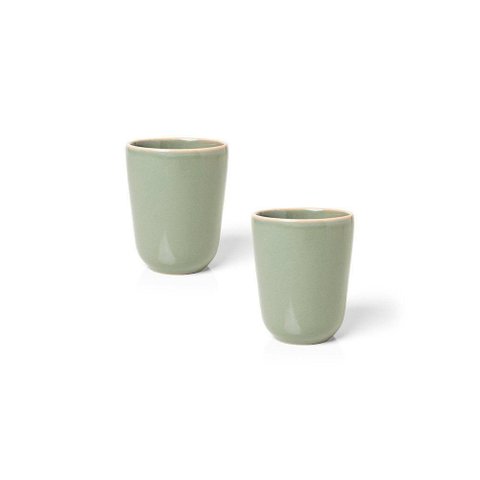 Jogo de Caneca Copa e Cia 2 Peças Vivant em Cerâmica Sálvia