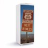 Adesivo decorativo Para Geladeira Porta (1 pç) Rota 66 18 Milhas - 1,50x0,60cm - 1