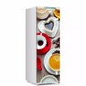 Adesivo decorativo Para Geladeira Porta (1 pç) Xícaras De Café Coração - 1,50x0,60cm - 1