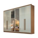 Ver imagem 3 de Guarda Roupa Casal Com Espelho 6 Portas 8 Gavetas - Robust -Cumaru/Fendi - Móveis Novo Horizonte