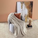 Ver imagem 2 de Cobertor Misty Queen Manta Ultrasoft Alto Relevo Favo Extra Macia - Baunila - Bege