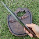 Ver imagem 4 de Faca Gaúcha Bruta 10' para Churrasco Aço Carbono 1070 Cabo Guajuvira Brut Forj Artesanal