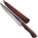 Ver imagem 3 de Faca Gaúcha Bruta 10' para Churrasco Aço Carbono 1070 Cabo Guajuvira Brut Forj Artesanal