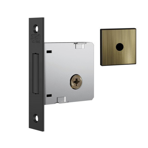 Fechadura Porta Stam 1004 Roseta Quadrada 1 Tetra Externa Antique