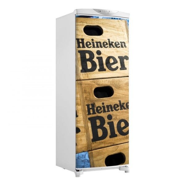 Adesivo decorativo Para Geladeira Porta (1 pç) Heineken Bier Caixas - 1,50x0,60cm - 1