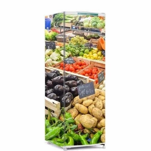 Adesivo decorativo Para Geladeira Total (3 pçs) Bancada De Feira - 1,50x0,60cm - 1