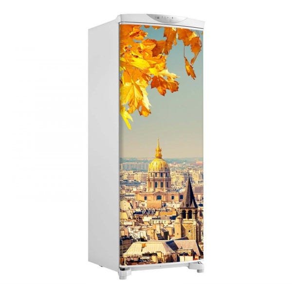 Adesivo decorativo Para Geladeira Porta (1 pç) Dia Em Paris - 1,50x0,60cm - 1