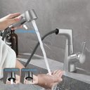 Ver imagem 3 de Torneira Extensivel Gourmet Cozinha Banheiro Pia Bancada Mesa Ducha Dois Jatos Monocomando Articulad