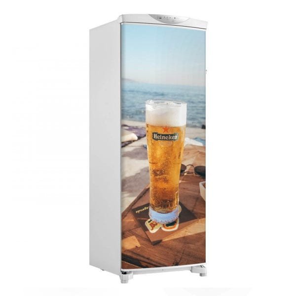 Adesivo Decorativo de Geladeira Porta (1 pç) cerveja heineken praia e mar - 150x60cm - 1