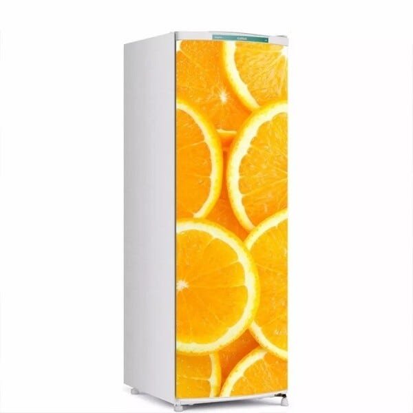 Adesivo decorativo Para Geladeira Porta (1 pç) Laranjas Fatiadas - 1,50x0,60cm - 1