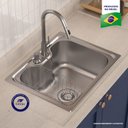 Ver imagem 4 de Cuba 50x40 Pia Cozinha Aço Inox 304 com Acessórios Gourmet Premium