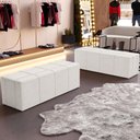 Ver imagem 6 de Puff Decorativo Living Sala de Estar 195 Cm Roma W01 Linho Champagne - lyam