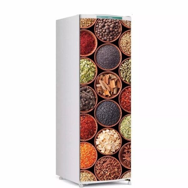 Adesivo decorativo Para Geladeira Porta (1 pç) Temperos Mod5 - 1,50x0,60cm - 1