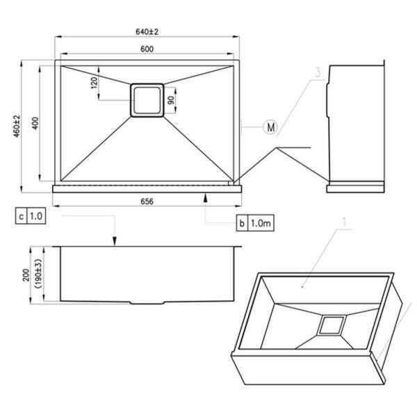 Cuba Inox Avental Farm Sink Fazenda Americana Aço Escovado - 6