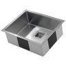 Cuba Pia Inox Quadrada Aço Escovado 550 Preto Fosco - 2