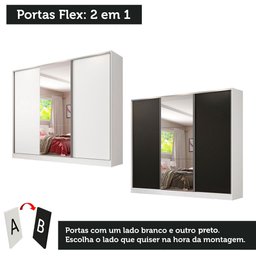 Guarda-roupa Casal 100% Mdf Madesa Royale 3 Portas de Correr com Espelho - 3