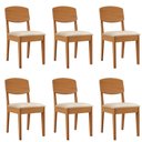 Ver imagem 1 de Conjunto com 6 Cadeiras Copper MDF Veludo Creme Moderna