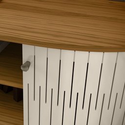 Rack Bancada 136 cm TV 55 Pol 5091 Naturale Off White MDT - 7