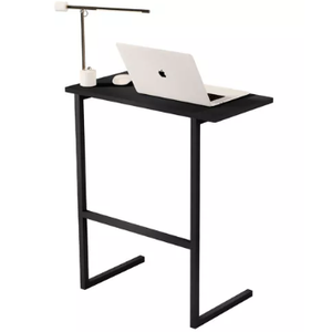 Mesa de Notebook Preto de Mdf Pés de Ferro