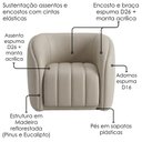 Ver imagem 5 de Poltrona Decorativa Organica Mehis Base Fixa Courino Tcs 725 Moll