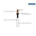 Ver imagem 3 de Dosador de Sabão Tramontina Aço Inox Rose Gold 500ml