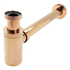 Sifão Lavatório para Válvula de Escoamento 1.1/4 Rose Gold