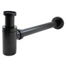 Sifão Lavatório Válvula De Escoamento 1 1/4 Preto Fosco - 2