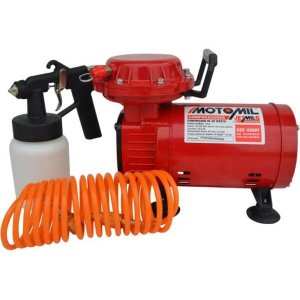 Compressor de Diafragma Ar Direto Motomil JETMIL-S, com Pistola, Bivolt