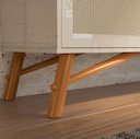 Ver imagem 4 de Rack para Tv até 75'' Pés em Madeira Maciça Darin Off White Cedro Edn Edn Móveis