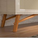 Ver imagem 4 de Rack para Tv até 75'' Pés em Madeira Maciça Darin Off White Cedro Edn Edn Móveis