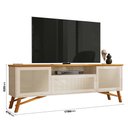 Ver imagem 2 de Rack para Tv até 75'' Pés em Madeira Maciça Darin Off White Cedro Edn Edn Móveis