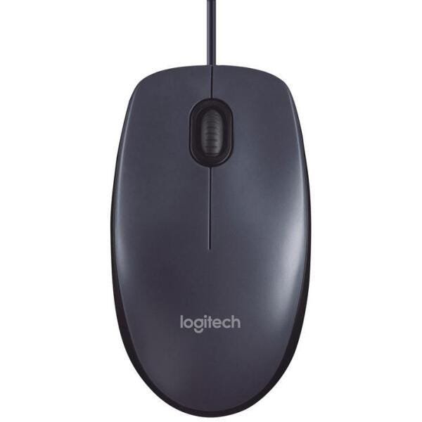 Mouse com Fio Logitech M90, Preto