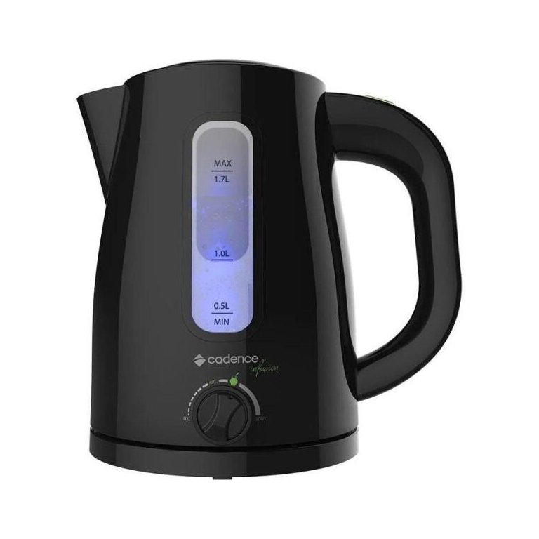 Chaleira Elétrica Cadence Infusion, 1,7 Litros, Preta - 110 Volts