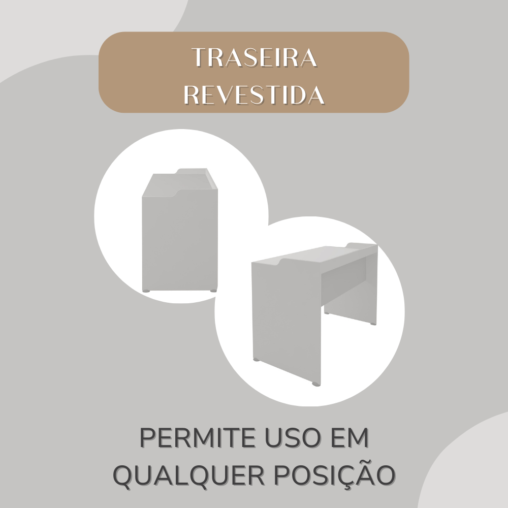 Escrivaninha Versátil e Minimalista Slim com 1 Gaveta  - 14