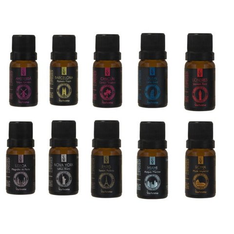 Kit 10 Essencias Linha Mundo - 10Ml