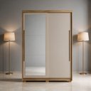 Ver imagem 6 de Guarda-Roupa Doha Intense Solteiro com Espelho MDF 2 Portas de Correr Espaçoso Dormitório Elegante: