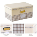 Ver imagem 2 de Caixa Organizadora Multiuso com Tampa em Tecido Dobravel P