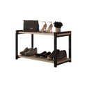 Ver imagem 6 de Sapateira Multiuso Industrial Atenas de Metal 2 Prateleiras Mdf:preto-off White