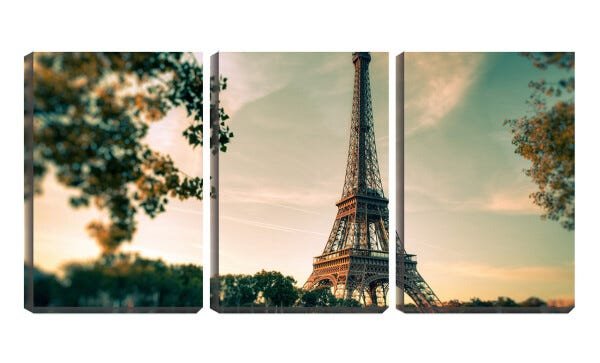 Quadro Decorativo 30x66 torre Eiffel foto vintage - 1