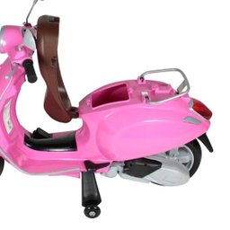 Moto Infantil Vespa Biz Elétrica 12V Bel Brink - Rosa - 6