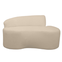 Ver imagem 5 de Sofá Pequeno Orgânico 2 Lugares Living 145 Cm Sala Recepção Clinica Consultório Bouclé - Creme
